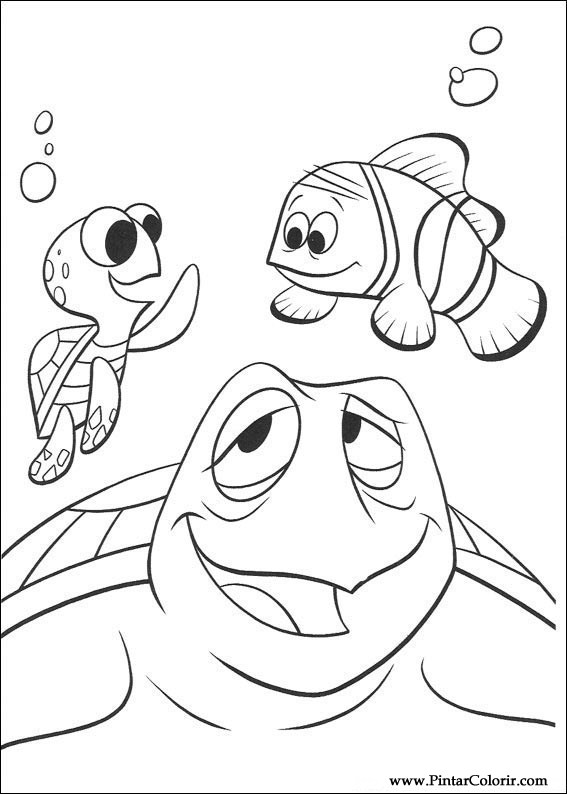 Drawings To Paint & Colour Finding Nemo - Print Design 042