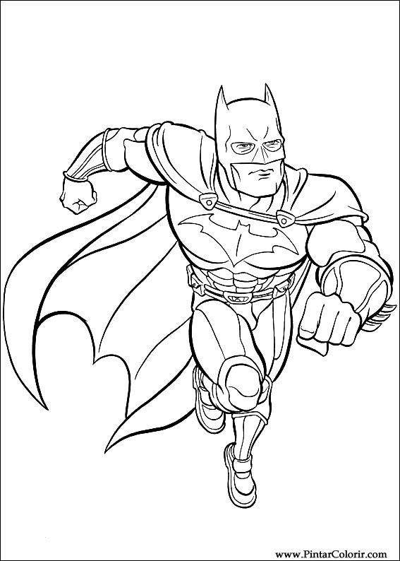 Dibujos para pintar y Color Batman - Diseño de impresión 004