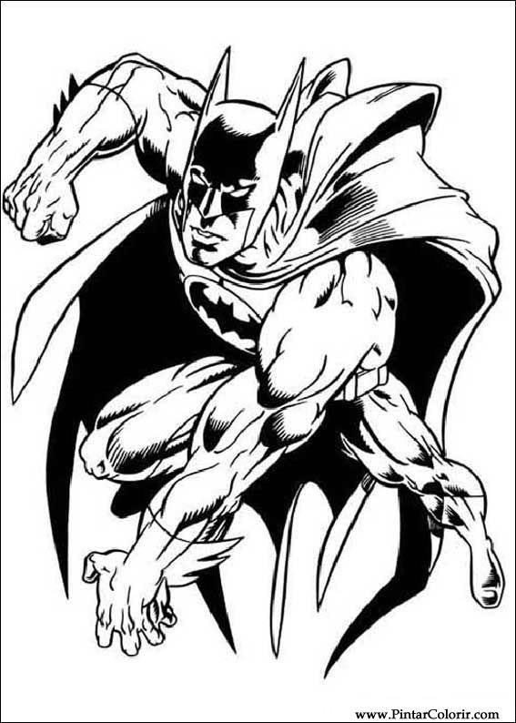 Pintar e Colorir Batman - Desenho 052
