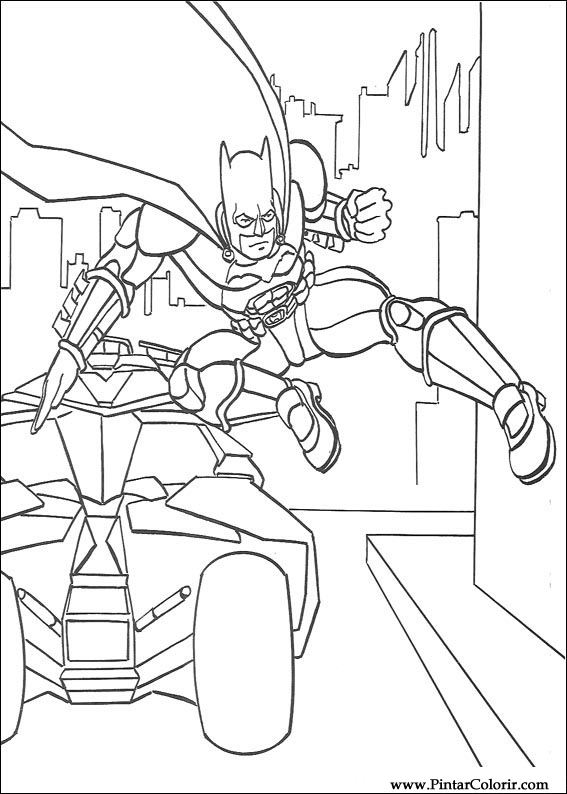 Drawings To Paint & Colour Batman - Print Design 104