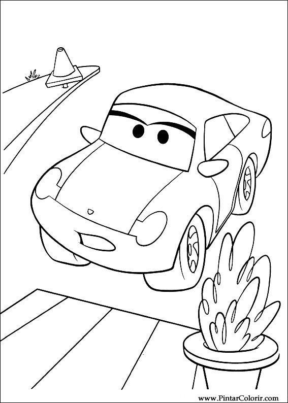 Desenhos Para Pintar e Colorir Carros - Imprimir Desenho 075
