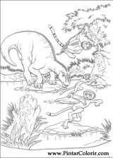 Pintar e Colorir Dinossauro - Desenho 005