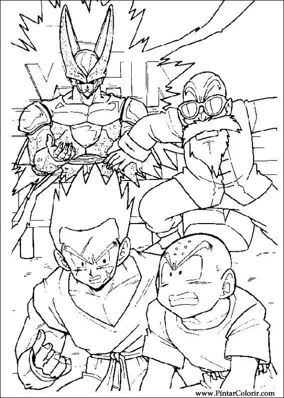 Desenhos Para Pintar e Colorir Dragon Ball Z - Imprimir Desenho 070