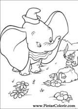 Pintar e Colorir Dumbo - Desenho 001