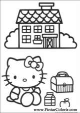 Pintar e Colorir Hello Kitty - Desenho 003