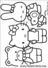 Pintar e Colorir Hello Kitty - Desenho 004