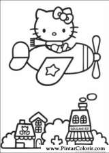 Pintar e Colorir Hello Kitty - Desenho 005