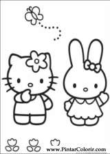 Pintar e Colorir Hello Kitty - Desenho 006