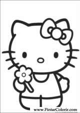 Pintar e Colorir Hello Kitty - Desenho 008