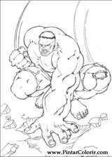 Pintar e Colorir Hulk - Desenho 007