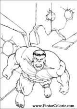 Pintar e Colorir Hulk - Desenho 069