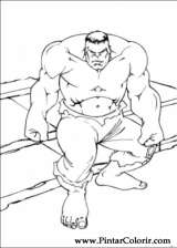 Pintar e Colorir Hulk - Desenho 072