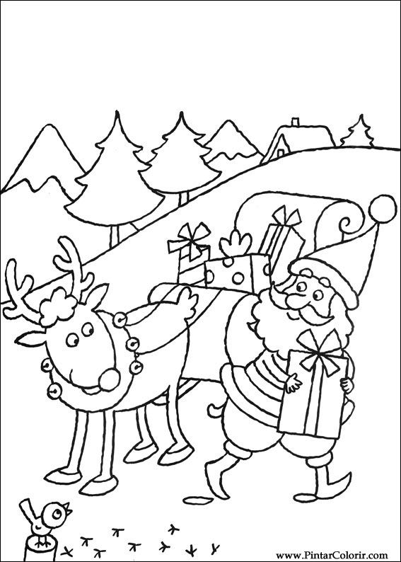Desenhos de Paisagens de Natal para colorir, jogos de pintar e imprimir   Рождественская вышивка, Бесплатные раскраски, Рождественские цветы