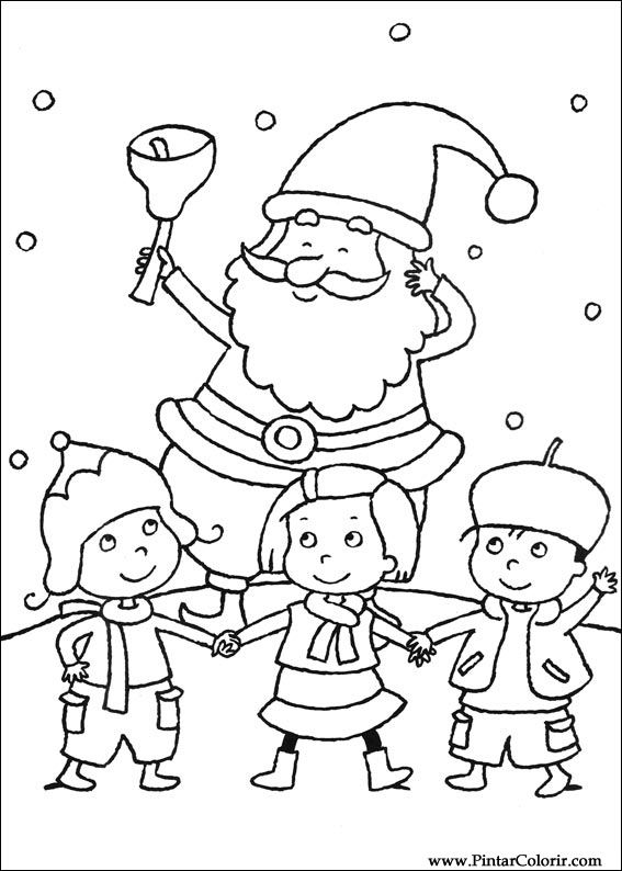 Drawings To Paint & Colour Christmas - Print Design 100