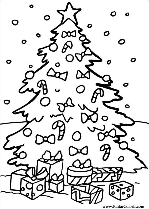 Drawings To Paint & Colour Christmas - Print Design 112