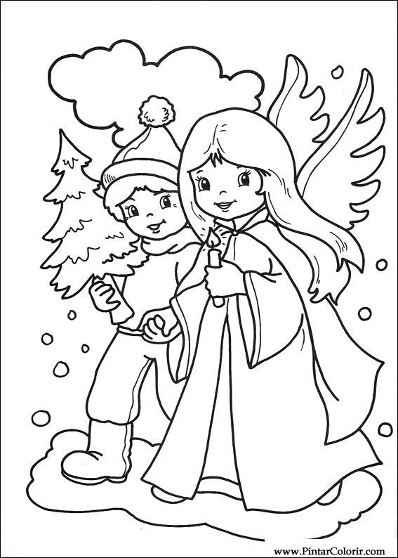 Drawings To Paint & Colour Christmas - Print Design 239