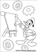Pintar e Colorir Pato Donald - Desenho 018