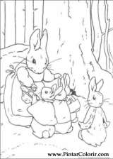 Pintar e Colorir Peter Rabbit - Desenho 009