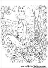 Pintar e Colorir Peter Rabbit - Desenho 016