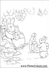 Pintar e Colorir Peter Rabbit - Desenho 020
