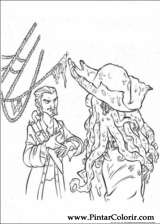 Pintar e Colorir Piratas Do Caribe - Desenho 012