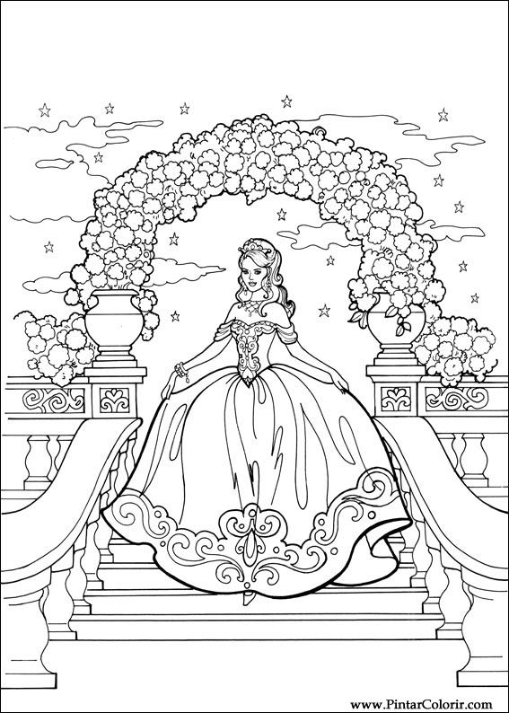 Drawings To Paint & Colour Princess Leonora - Print Design 011