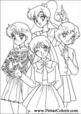 Pintar e Colorir Sailor Moon - Desenho 001