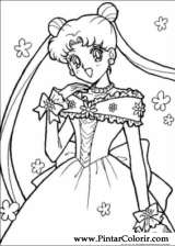 Pintar e Colorir Sailor Moon - Desenho 012