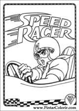 Pintar e Colorir Speed Racer - Desenho 037