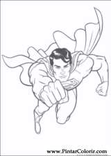 Pintar e Colorir Super Homem - Desenho 028