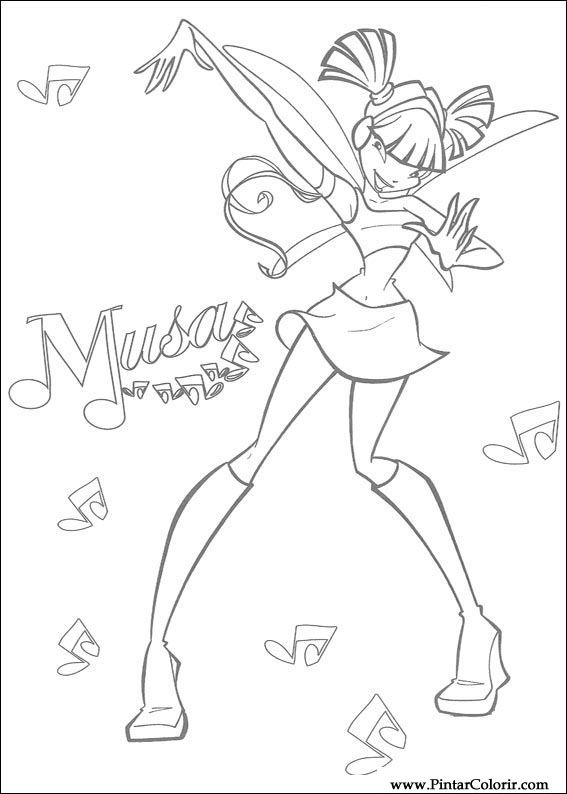 winx club coloring book pages